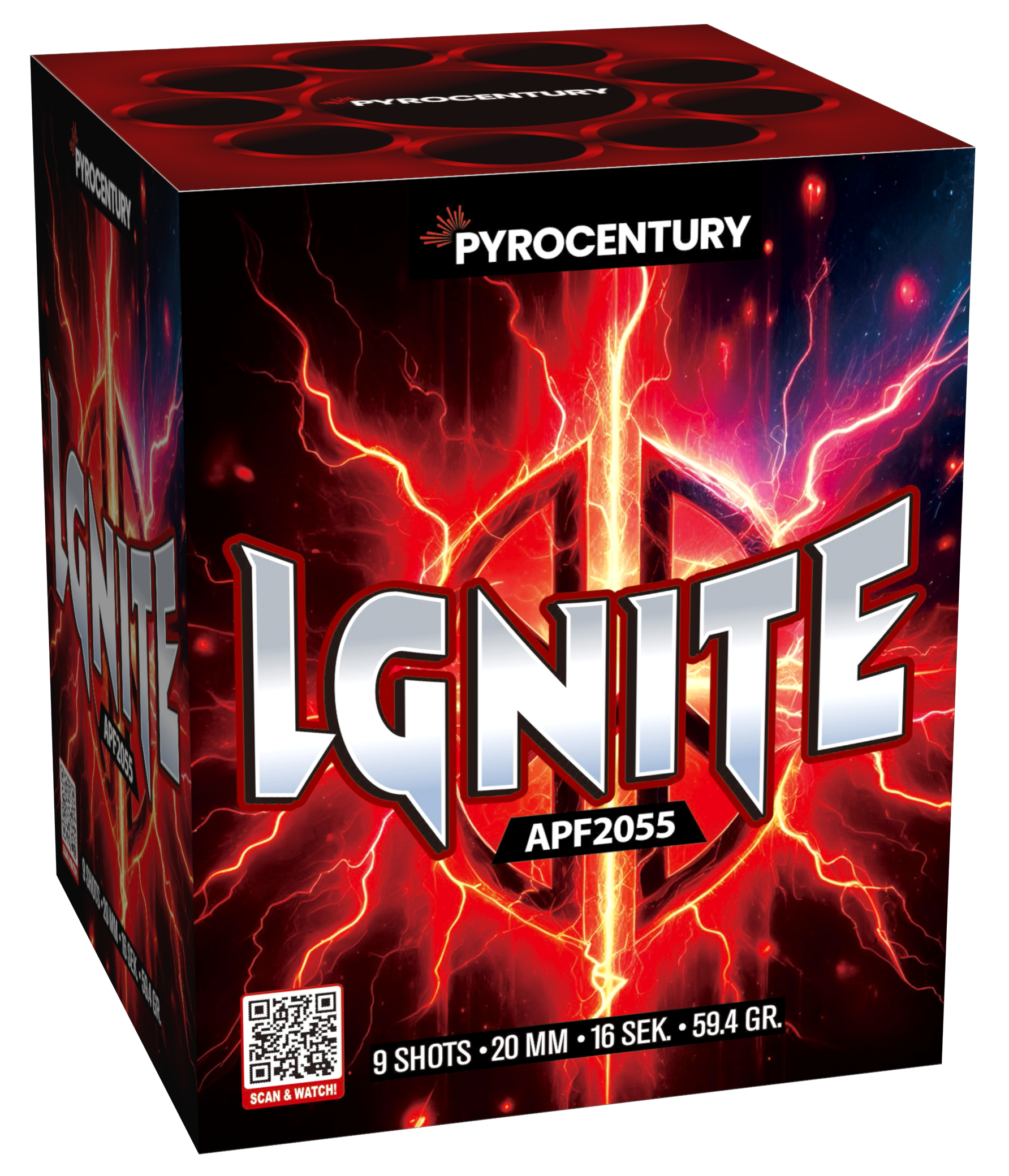 Pyrocentury Ignite 9 Schuss Batterie