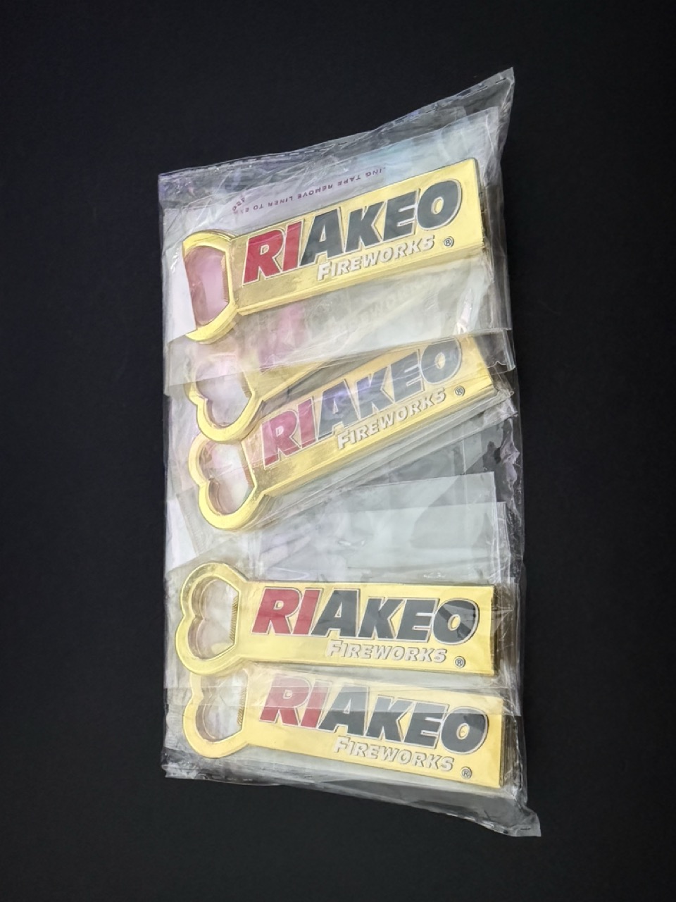 Riakeo Flaschenöffner Gold (10 Stück)