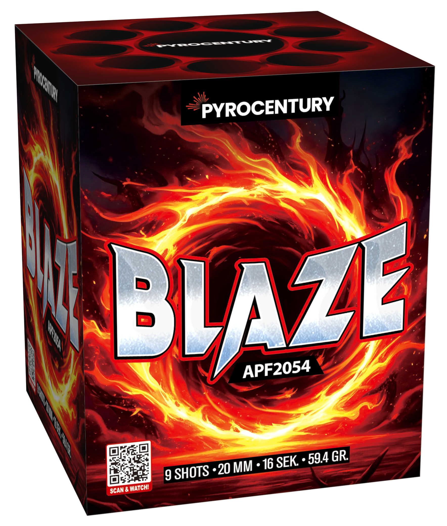 Pyrocentury Blaze 9 Schuss Batterie