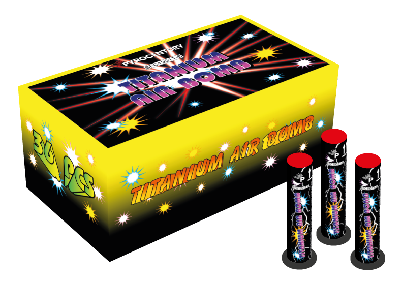Pyrocentury Titanium Air Bomb 1.4G - 12/36